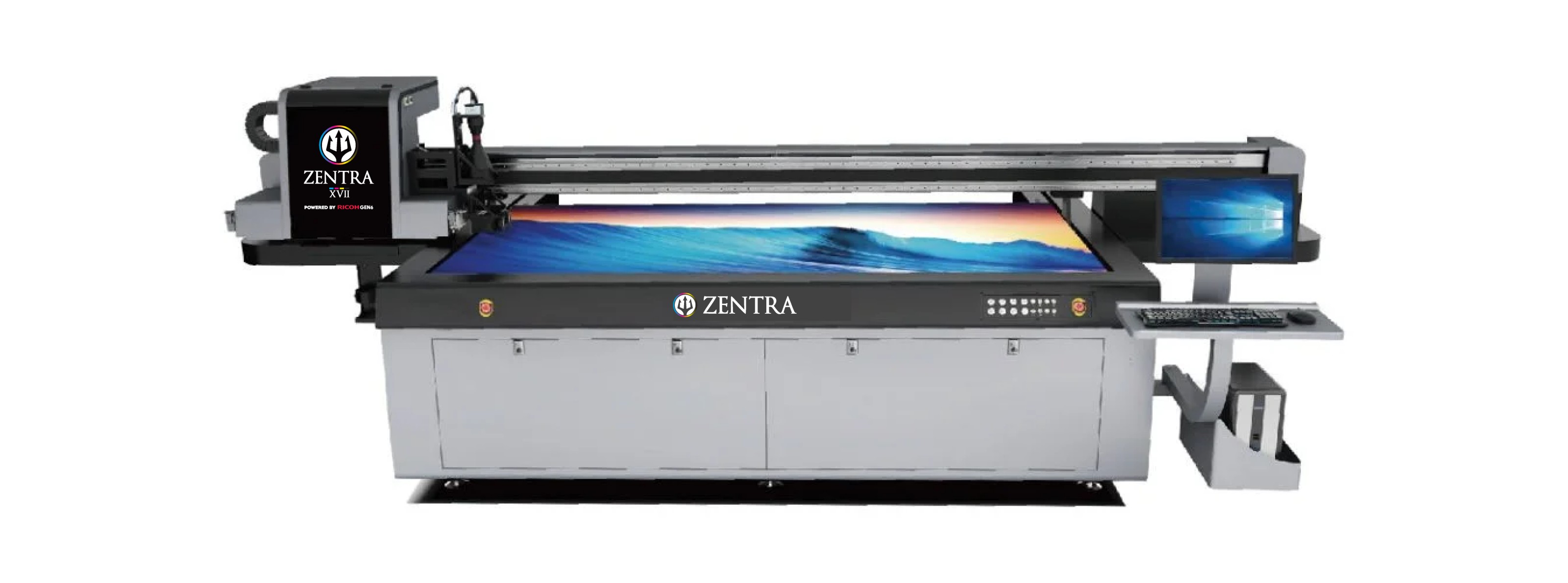 ZENTRA XVII UV flatbed printer with Ricoh Gen6 printheads